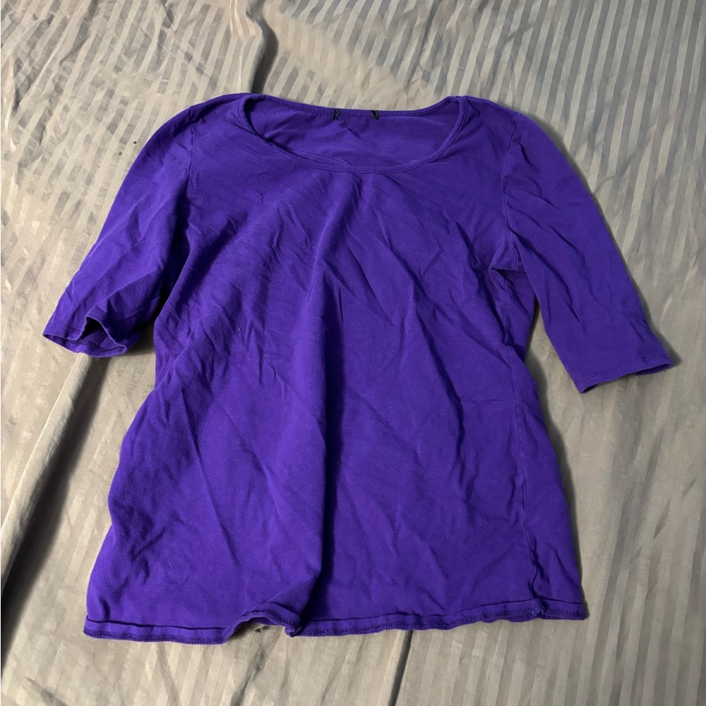 Purple Relaxed Fit Short Sleeve T-Shirt Large